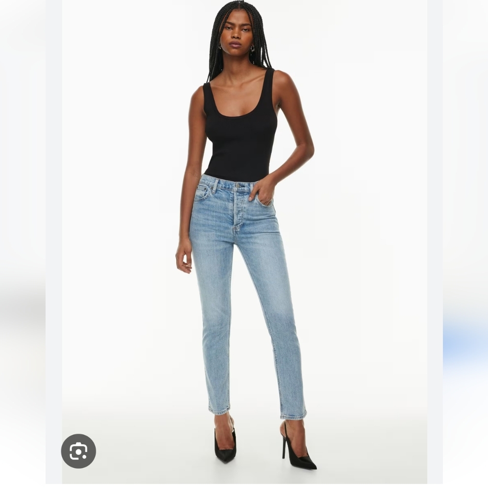 ARITZIA | Denim Forum The Yoko high rise slim jeans blue button fly sz 25